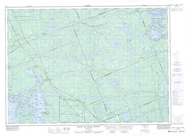 Pointe Au Baril Station Topographic Paper Map 041H09 at 1:50,000 scale