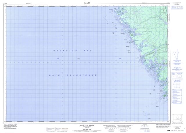 Naiscoot River Topographic Paper Map 041H10 at 1:50,000 scale