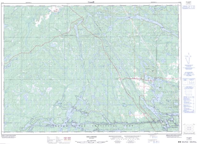 Delamere Topographic Paper Map 041I02 at 1:50,000 scale