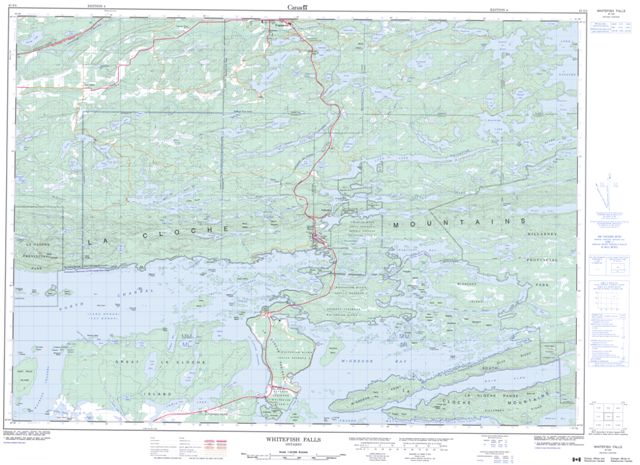 Whitefish Falls Topographic Paper Map 041I04 at 1:50,000 scale