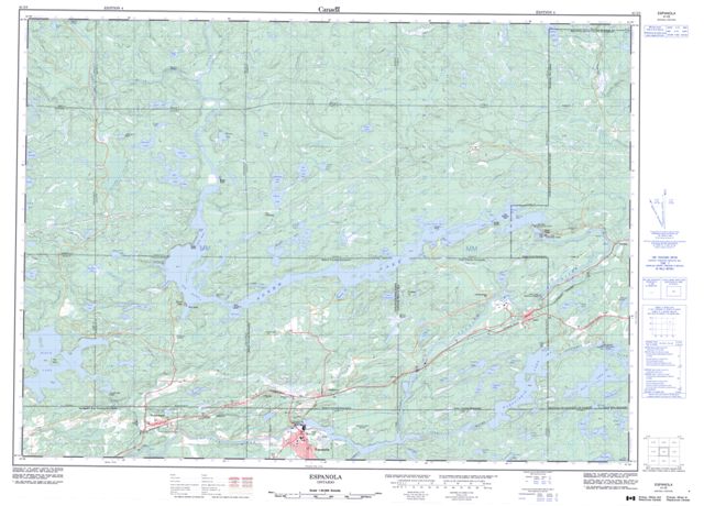 Espanola Topographic Paper Map 041I05 at 1:50,000 scale