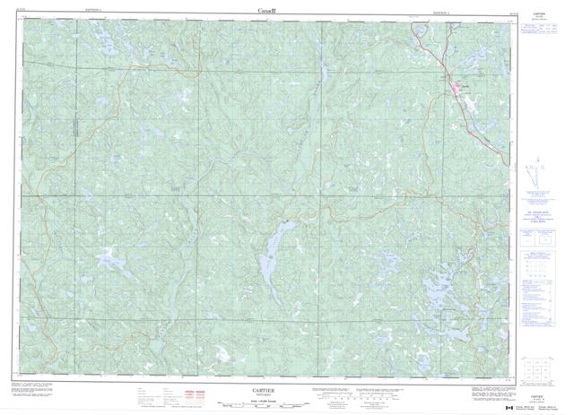 Cartier Topographic Paper Map 041I12 at 1:50,000 scale