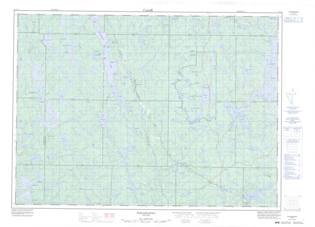 Pogamasing Topographic Paper Map 041I13 at 1:50,000 scale