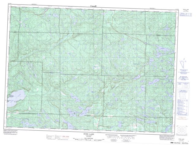 Echo Lake Topographic Paper Map 041J12 at 1:50,000 scale
