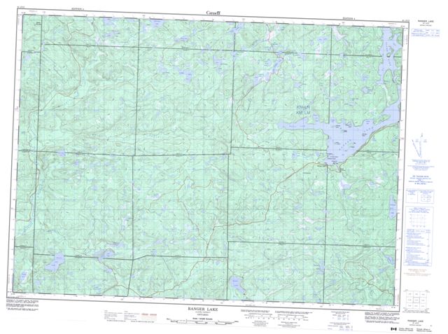 Ranger Lake Topographic Paper Map 041J13 at 1:50,000 scale