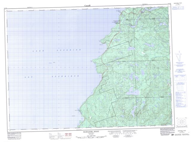 Mamainse Point Topographic Paper Map 041N02 at 1:50,000 scale