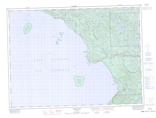 Agawa Bay Topographic Paper Map 041N07 at 1:50,000 scale