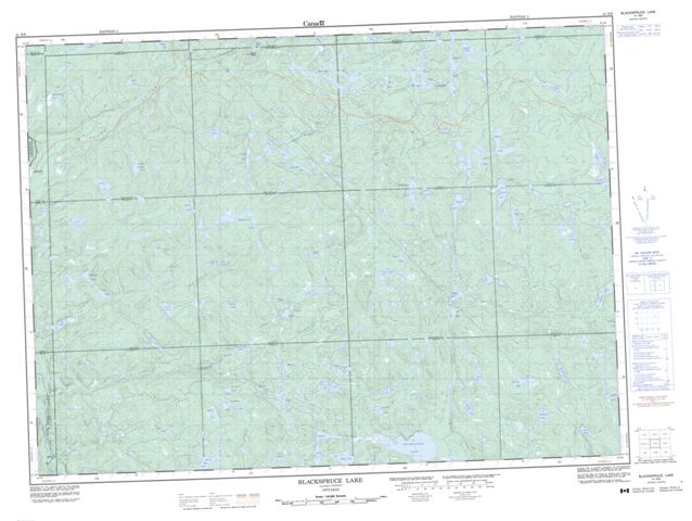 Blackspruce Lake Topographic Paper Map 041N09 at 1:50,000 scale
