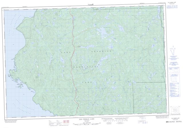 Old Woman Lake Topographic Paper Map 041N10 at 1:50,000 scale