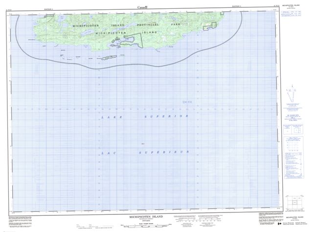 Michipicoten Island Topographic Paper Map 041N12 at 1:50,000 scale