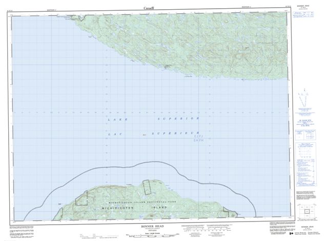 Bonner Head Topographic Paper Map 041N13 at 1:50,000 scale