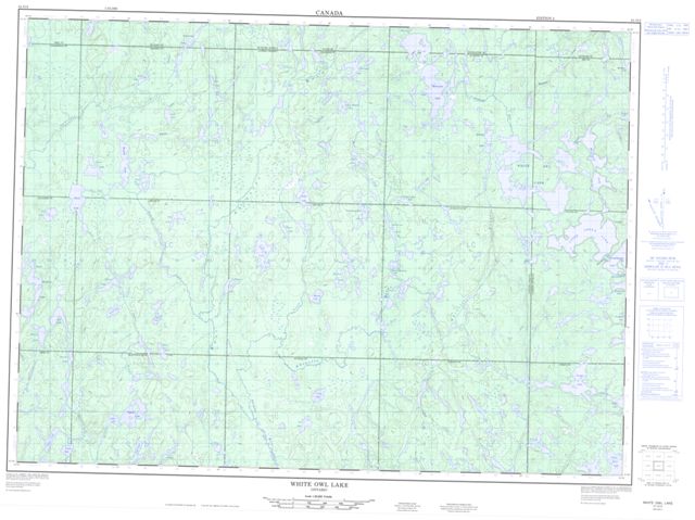 White Owl Lake Topographic Paper Map 041O02 at 1:50,000 scale