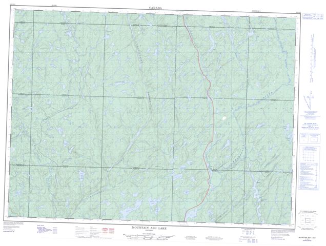 Mountain Ash Lake Topographic Paper Map 041O03 at 1:50,000 scale