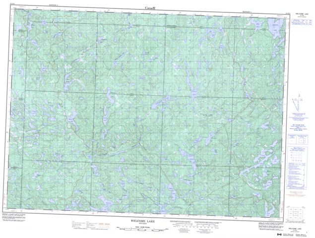 Welcome Lake Topographic Paper Map 041O04 at 1:50,000 scale