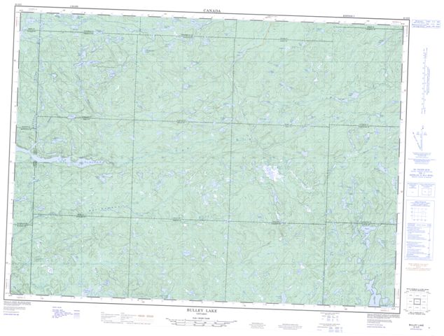 Bulley Lake Topographic Paper Map 041O05 at 1:50,000 scale
