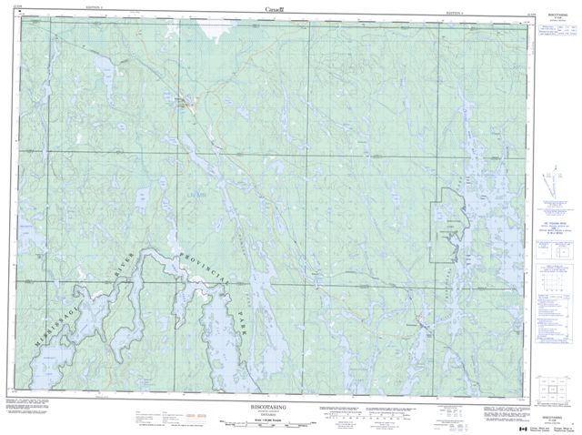 Biscotasing Topographic Paper Map 041O08 at 1:50,000 scale