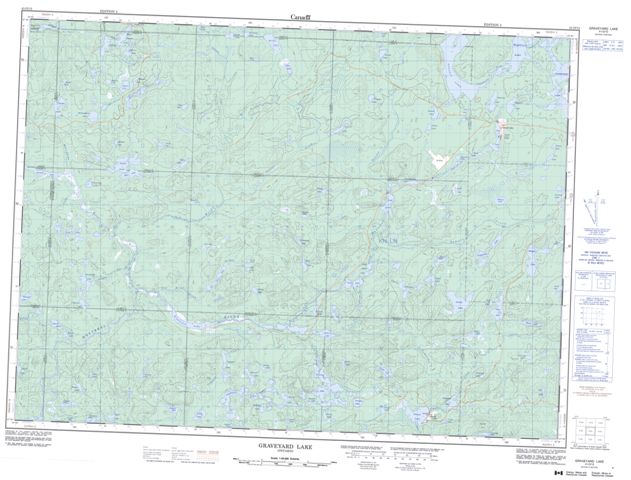 Graveyard Lake Topographic Paper Map 041O12 at 1:50,000 scale