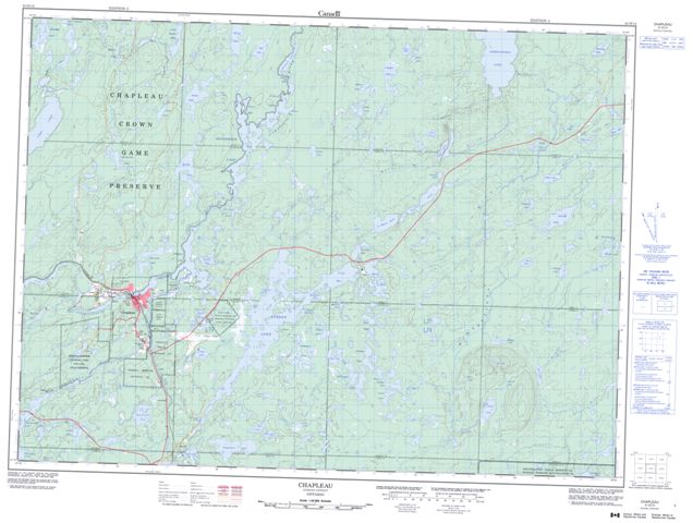 Chapleau Topographic Paper Map 041O14 at 1:50,000 scale