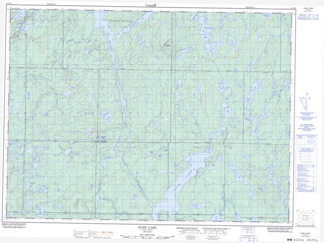 Rush Lake Topographic Paper Map 041O16 at 1:50,000 scale