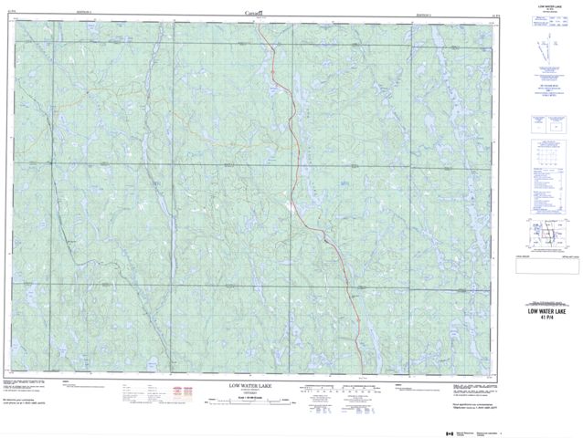 Low Water Lake Topographic Paper Map 041P04 at 1:50,000 scale