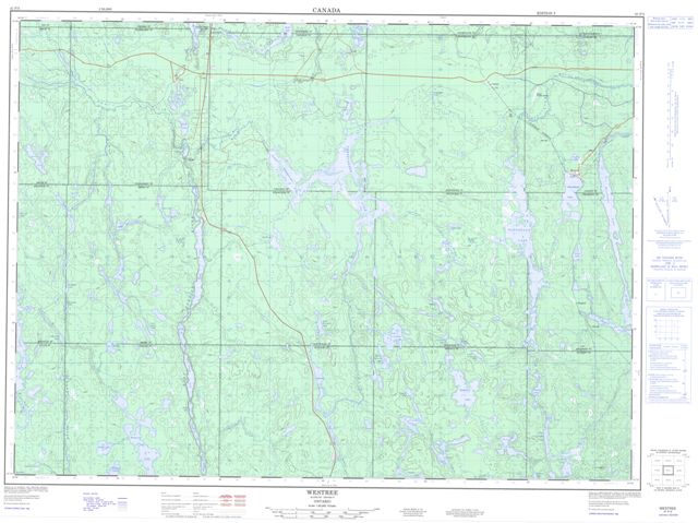 Westree Topographic Paper Map 041P05 at 1:50,000 scale