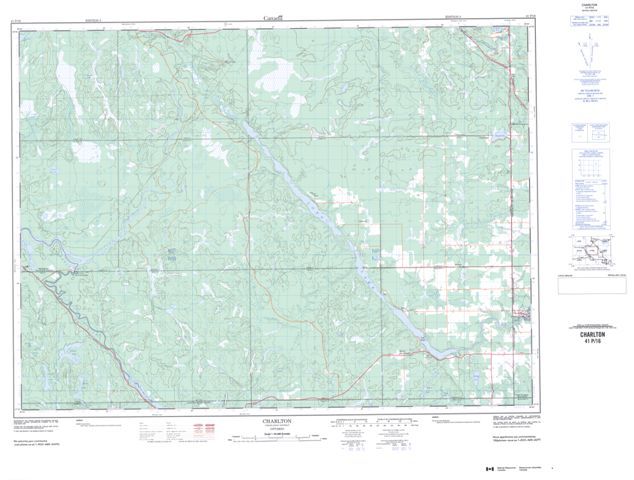 Charlton Topographic Paper Map 041P16 at 1:50,000 scale