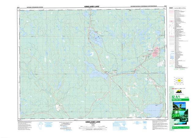 Kirkland Lake Topographic Paper Map 042A01 at 1:50,000 scale