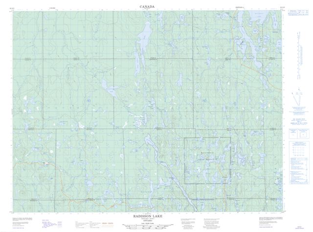 Radisson Lake Topographic Paper Map 042A02 at 1:50,000 scale