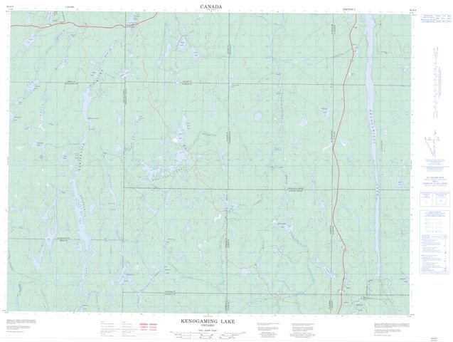 Kenogaming Lake Topographic Paper Map 042A04 at 1:50,000 scale