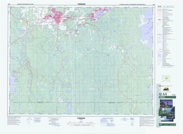 Timmins Topographic Paper Map 042A06 at 1:50,000 scale