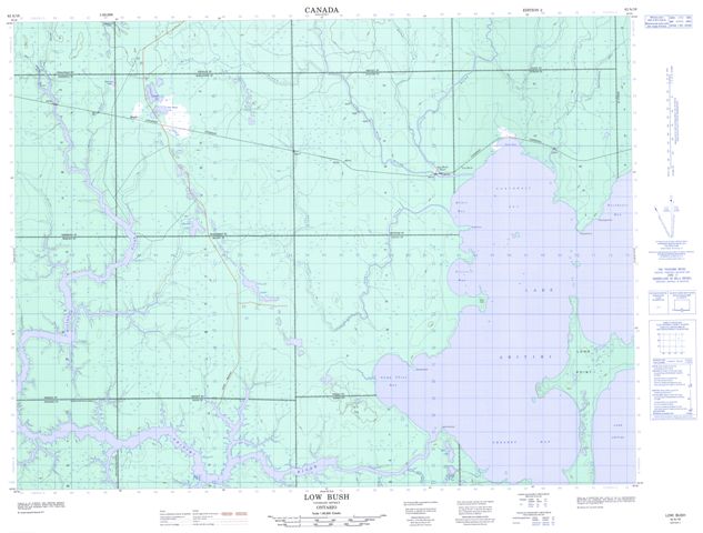 Low Bush Topographic Paper Map 042A16 at 1:50,000 scale