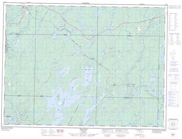 Foleyet Topographic Paper Map 042B01 at 1:50,000 scale