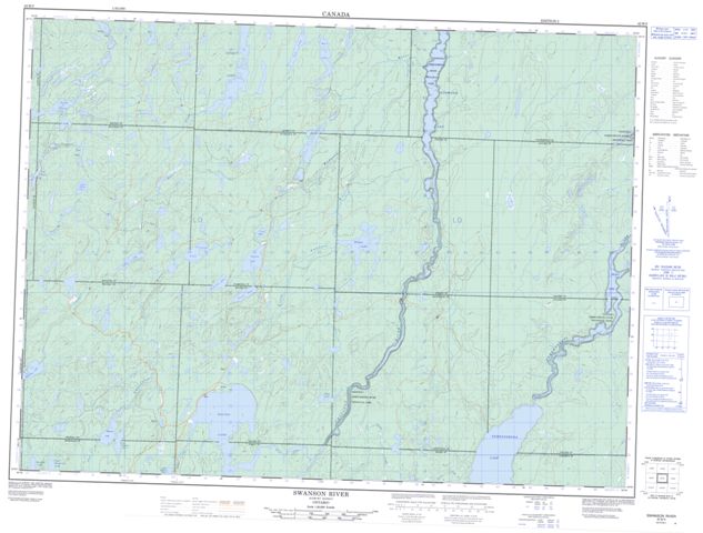Swanson River Topographic Paper Map 042B03 at 1:50,000 scale