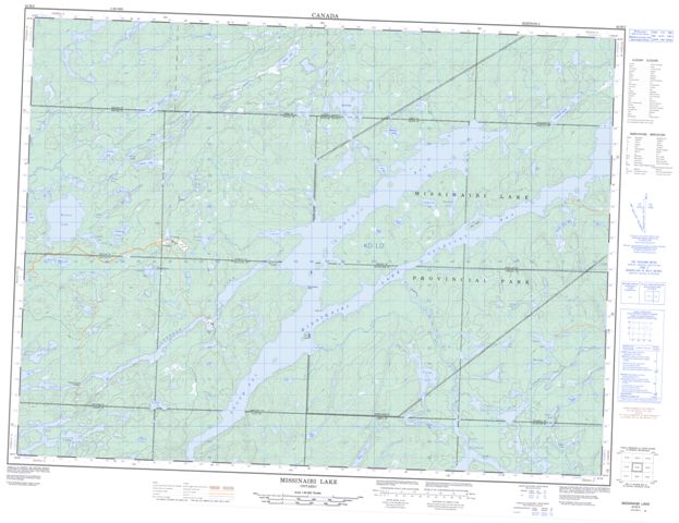 Missinaibi Lake Topographic Paper Map 042B05 at 1:50,000 scale