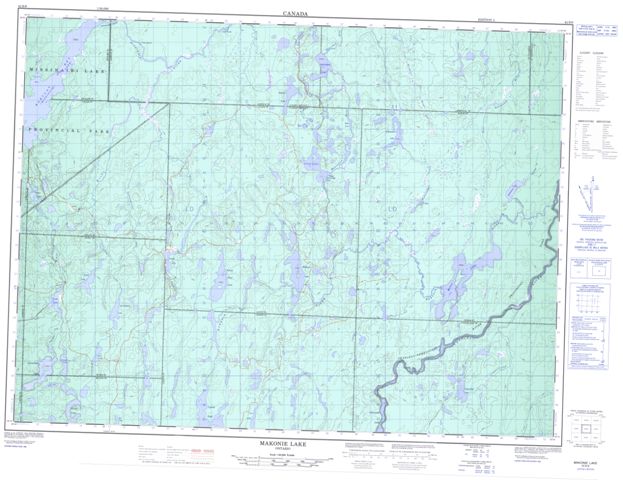 Makonie Lake Topographic Paper Map 042B06 at 1:50,000 scale