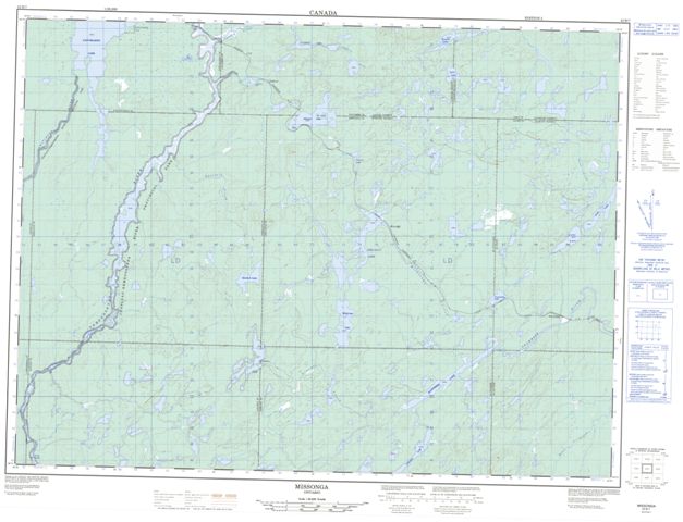 Missonga Topographic Paper Map 042B07 at 1:50,000 scale