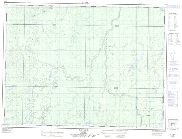 Elf Lake Topographic Paper Map 042B09 at 1:50,000 scale