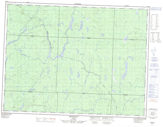 Minnipuka Topographic Paper Map 042B13 at 1:50,000 scale