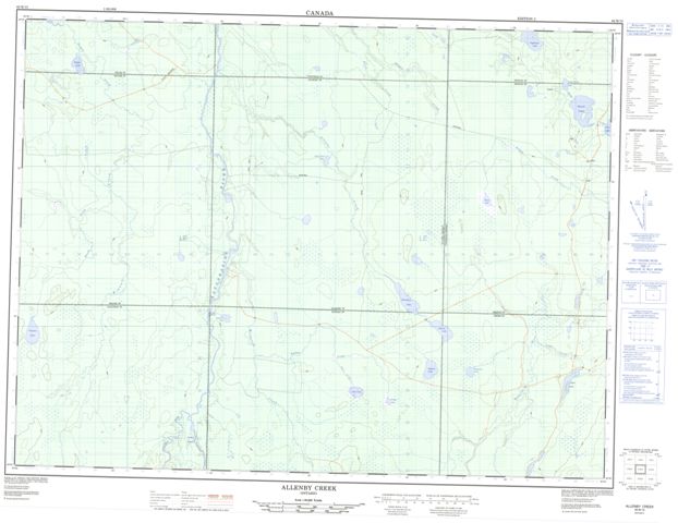 Allenby Creek Topographic Paper Map 042B15 at 1:50,000 scale