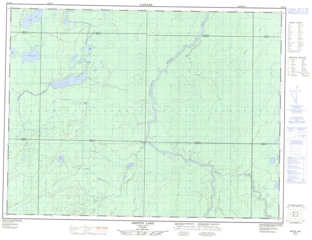 Griffin Lake Topographic Paper Map 042B16 at 1:50,000 scale