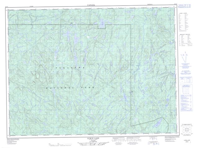 Lurch Lake Topographic Paper Map 042C05 at 1:50,000 scale