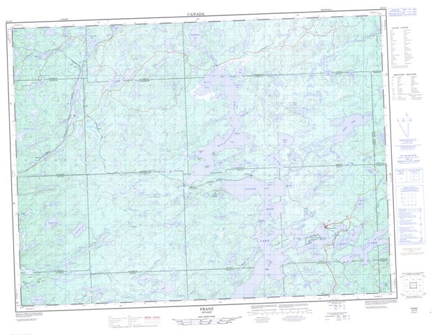 Franz Topographic Paper Map 042C08 at 1:50,000 scale