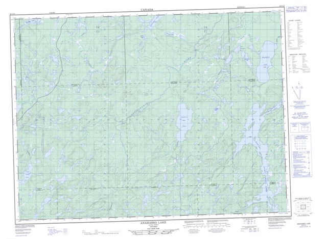 Anahareo Lake Topographic Paper Map 042C10 at 1:50,000 scale