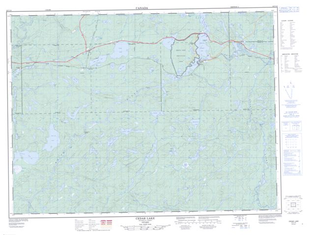 Cedar Lake Topographic Paper Map 042C12 at 1:50,000 scale