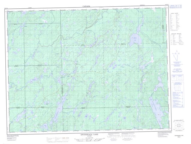 Kwinkwaga Lake Topographic Paper Map 042C14 at 1:50,000 scale