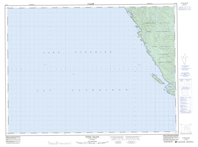 Otter Island Topographic Paper Map 042D01 at 1:50,000 scale