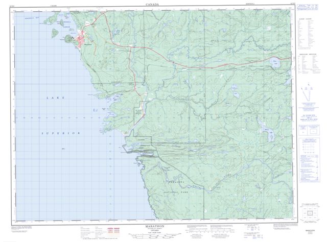 Marathon Topographic Paper Map 042D09 at 1:50,000 scale