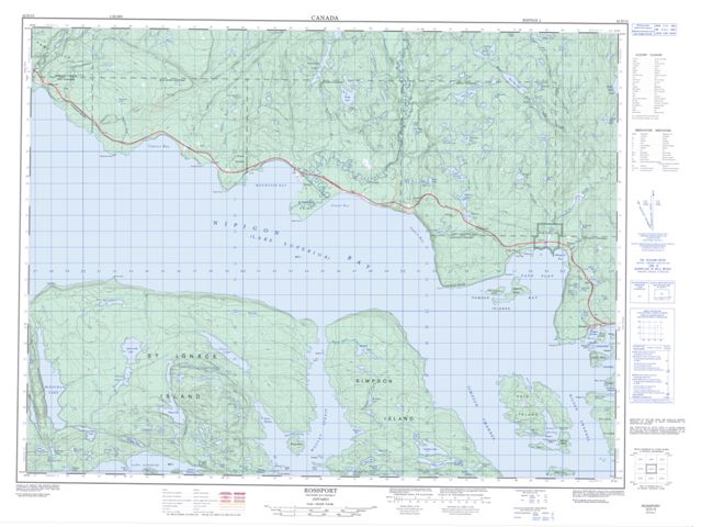Rossport Topographic Paper Map 042D13 at 1:50,000 scale