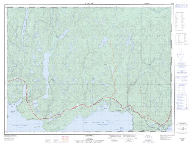 Coldwell Topographic Paper Map 042D15 at 1:50,000 scale