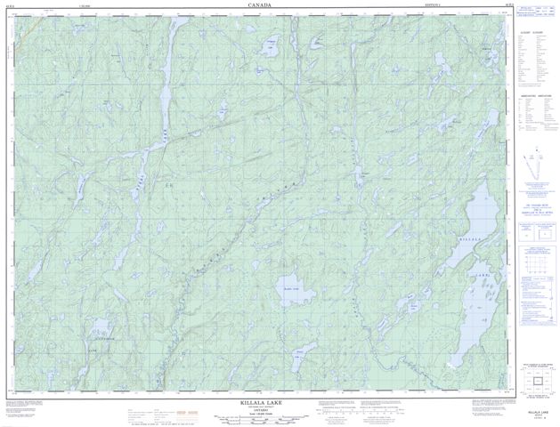 Killala Lake Topographic Paper Map 042E02 at 1:50,000 scale